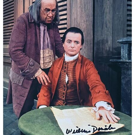 8" x 10" Autographed Picture of William Daniels as John Adams and Howard da Silva as Benjamin Franklin from the movie 1776