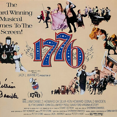 8" x 10" William Daniels Autographed Promotional Poster for the movie 1776