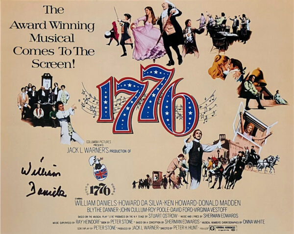 8" x 10" William Daniels Autographed Promotional Poster for the movie 1776