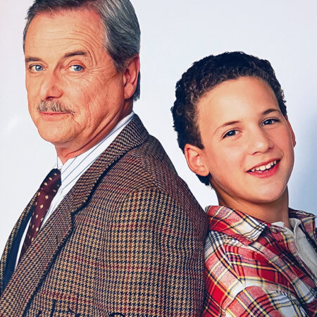 Autographed Picture of William Daniels as Mr. Feeny and Ben Savage as Cory from Boy Meets World