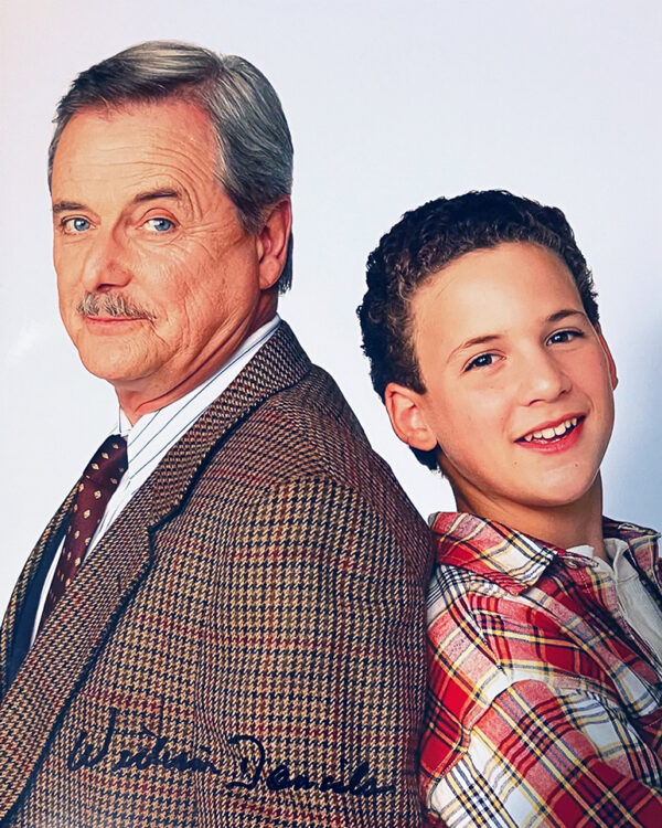 Autographed Picture of William Daniels as Mr. Feeny and Ben Savage as Cory from Boy Meets World