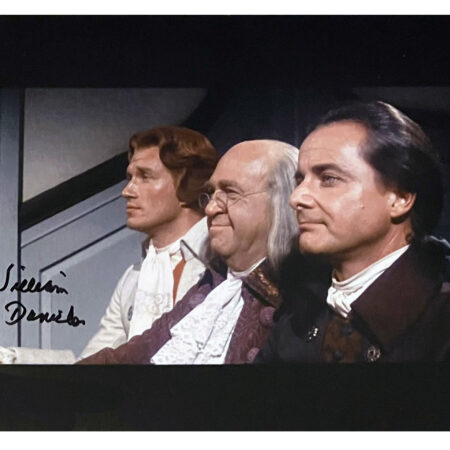 8" x 10" Autographed Picture of William Daniels as John Adams, Howard da Silva as Benjamin Franklin, and Ken Howard as Thomas Jefferson from the movie 1776