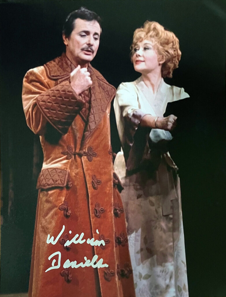 8" x 10" Autographed Picture of William Daniels and Glynis Johns in the Broadway Musical A Little Night Music