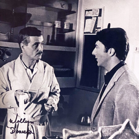 Autographed Picture of William Daniels and Dustin Hoffman in The Graduate