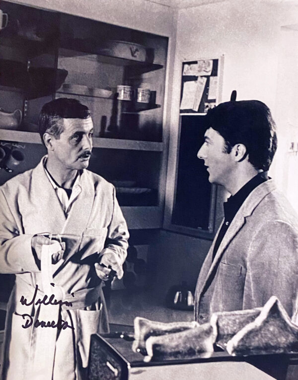 Autographed Picture of William Daniels and Dustin Hoffman in The Graduate