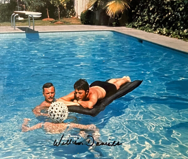 Autographed Picture of William Daniels and Dustin Hoffman in The Graduate