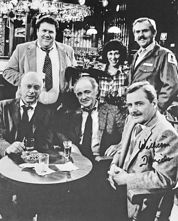 Signed behind-the-scenes picture of from St. Elsewhere Season 3, episode 24, Cheers