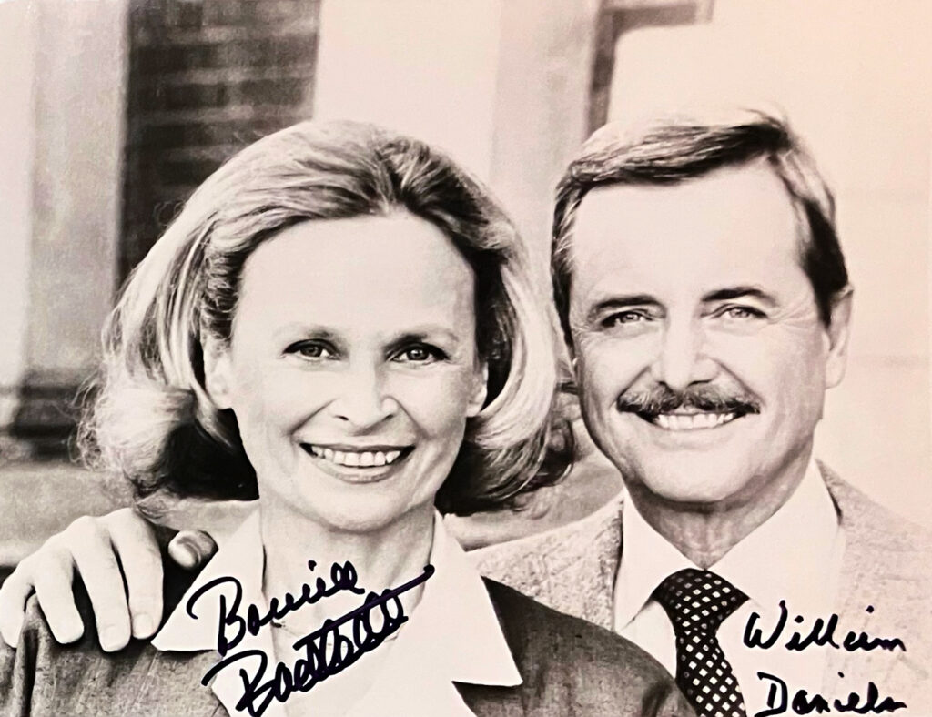 Signed publicity photo of William Daniels and Bonnie Bartlett